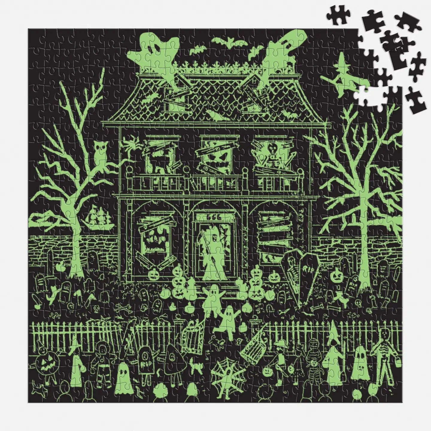 Michael Storrings Haunted House 500 Piece Glow in the Dark Puzzle