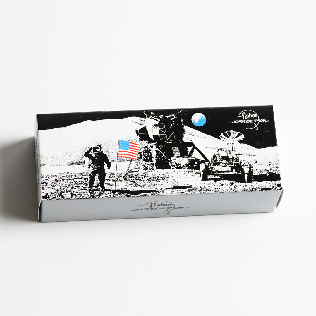 Fisher Bullet Pen - View of Chrome Fisher Bullet Space Pen box