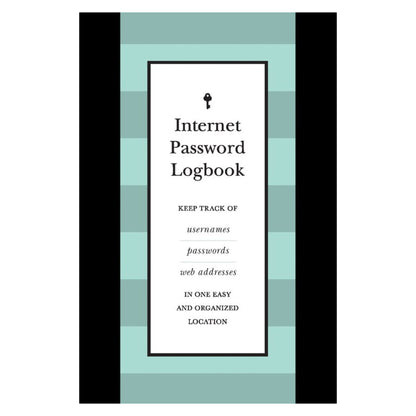 Internet Password Logbook (Black Leatherette)