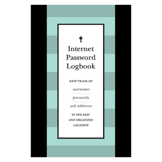 Internet Password Logbook (Black Leatherette)