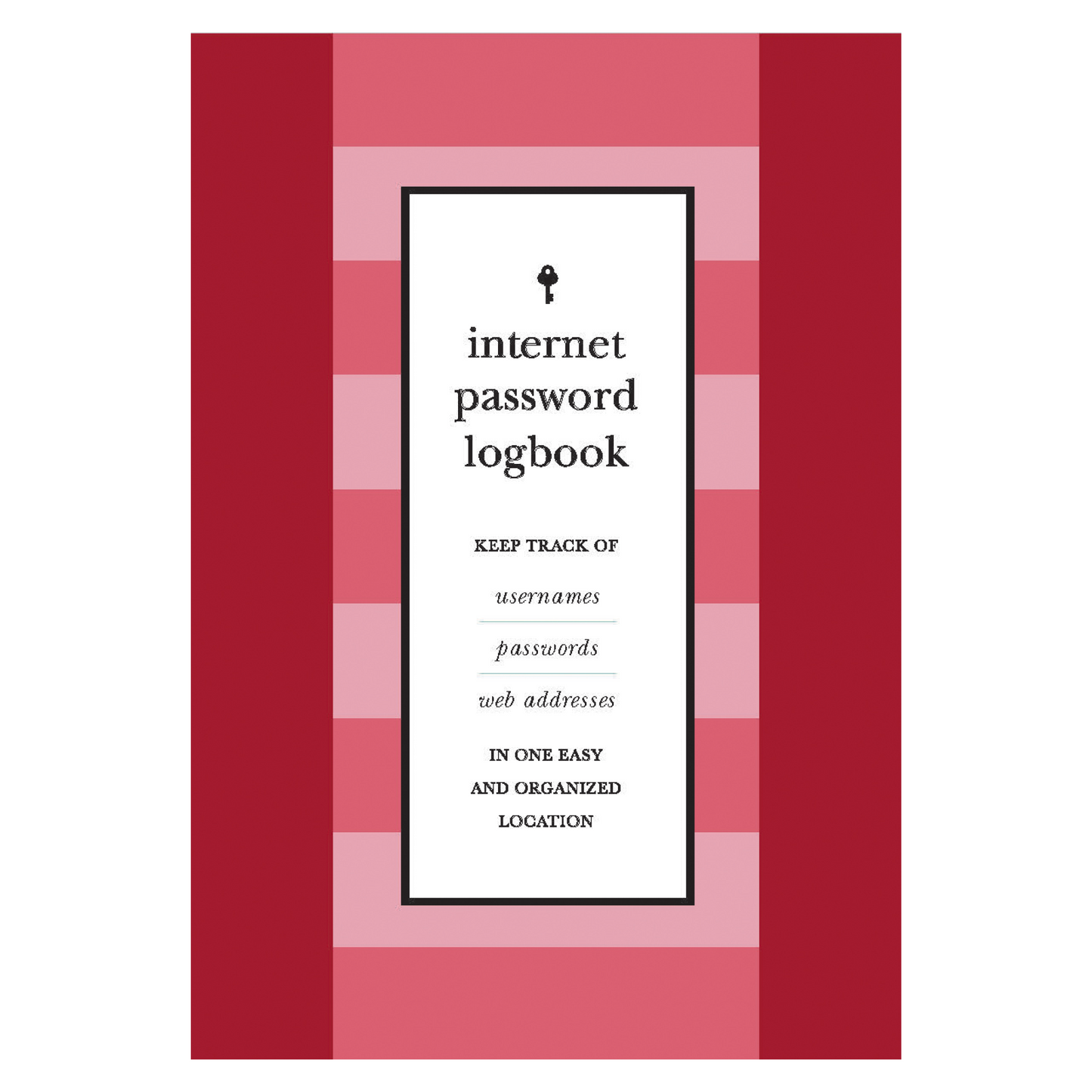 Internet Password Logbook (Red Leatherette)