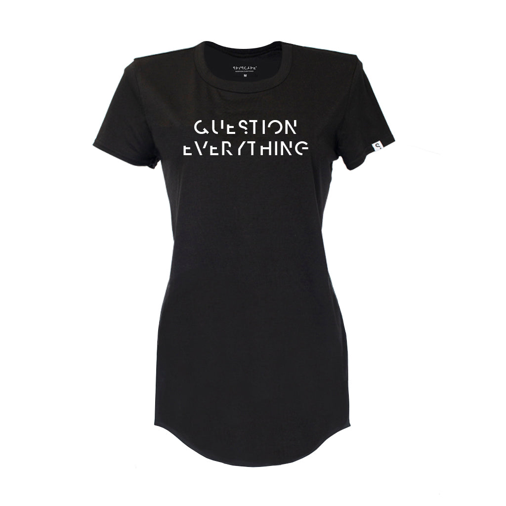 SPYSCAPE Question Everything Women's Black T-Shirt -