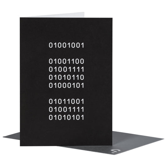 SPYSCAPE I Love You Binary Greeting Card -