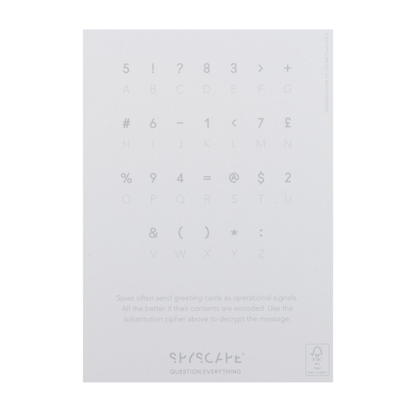 SPYSCAPE Happy Birthday Cipher Greeting Card -