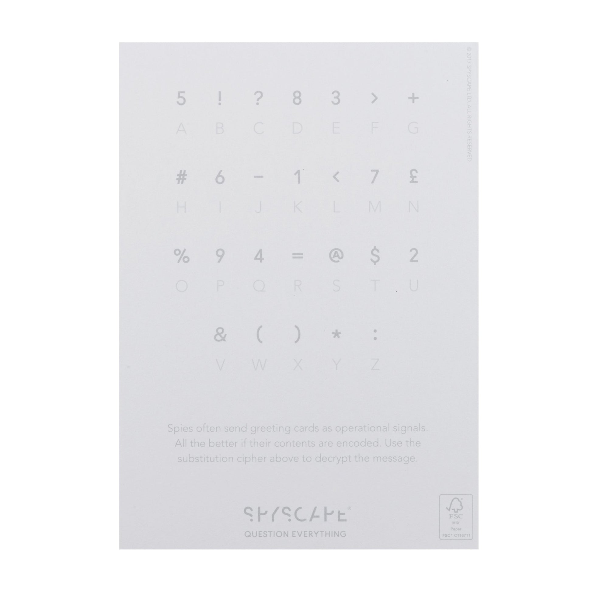SPYSCAPE Happy Birthday Cipher Greeting Card - 