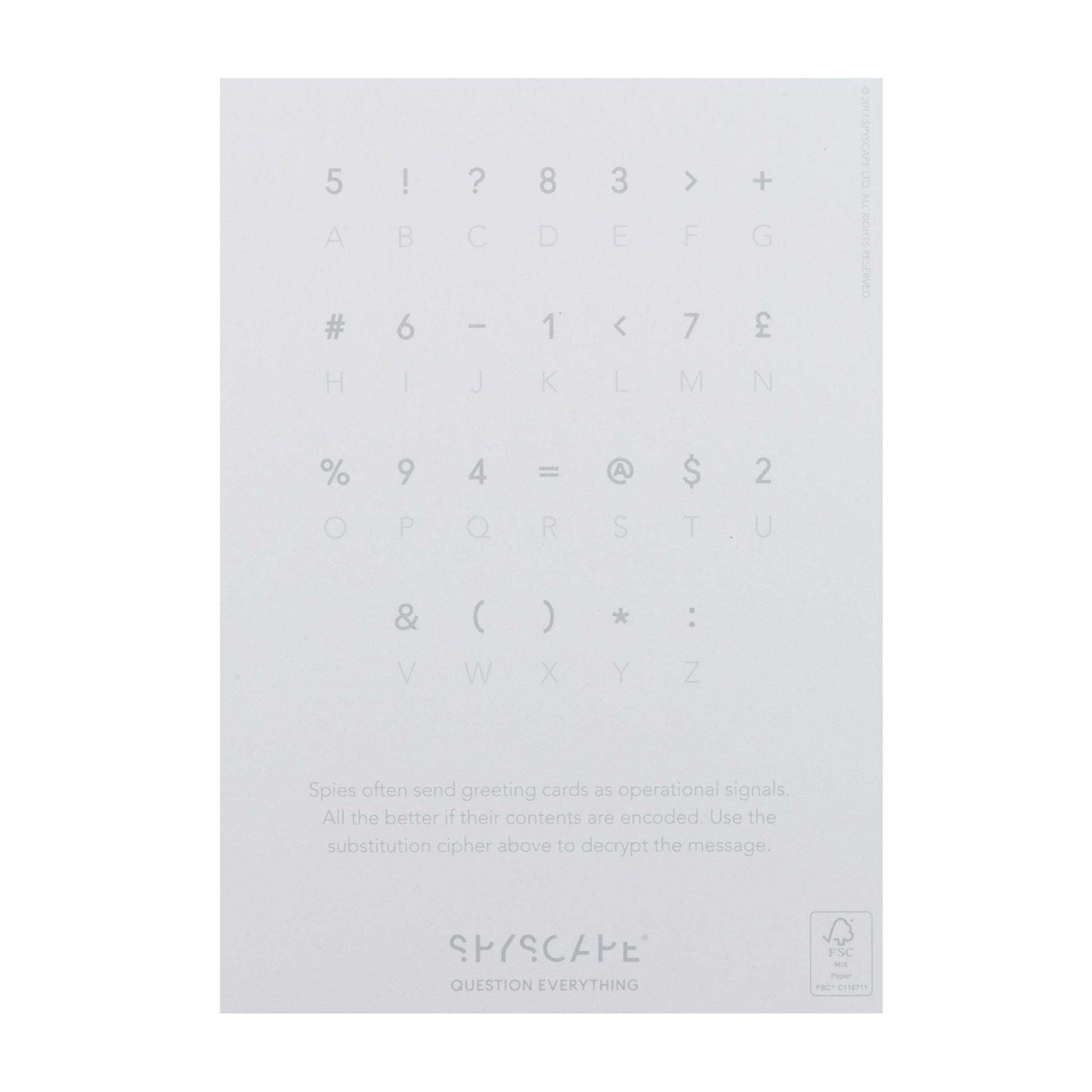 SPYSCAPE Happy Birthday Cipher Greeting Card -