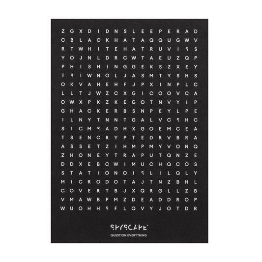 SPYSCAPE Word Search Postcard -