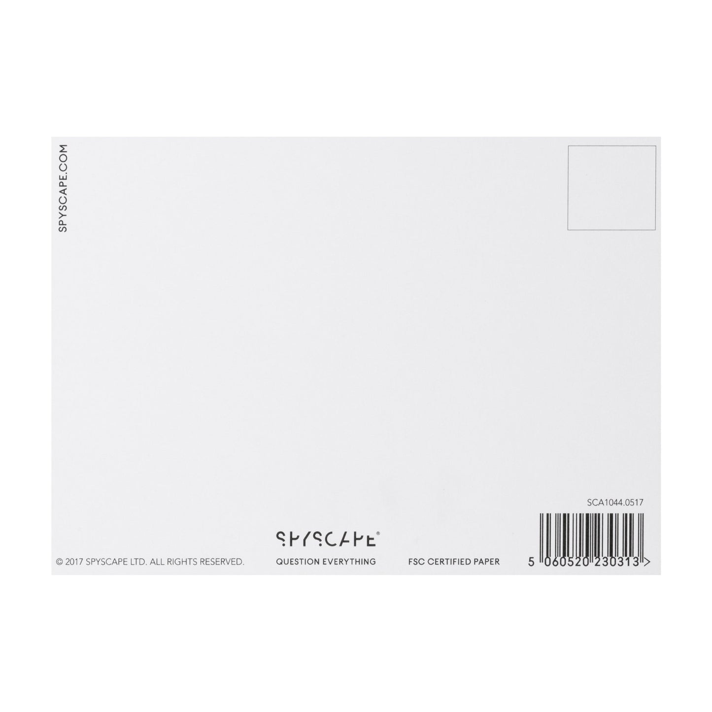 SPYSCAPE Hacker Cap Postcard -