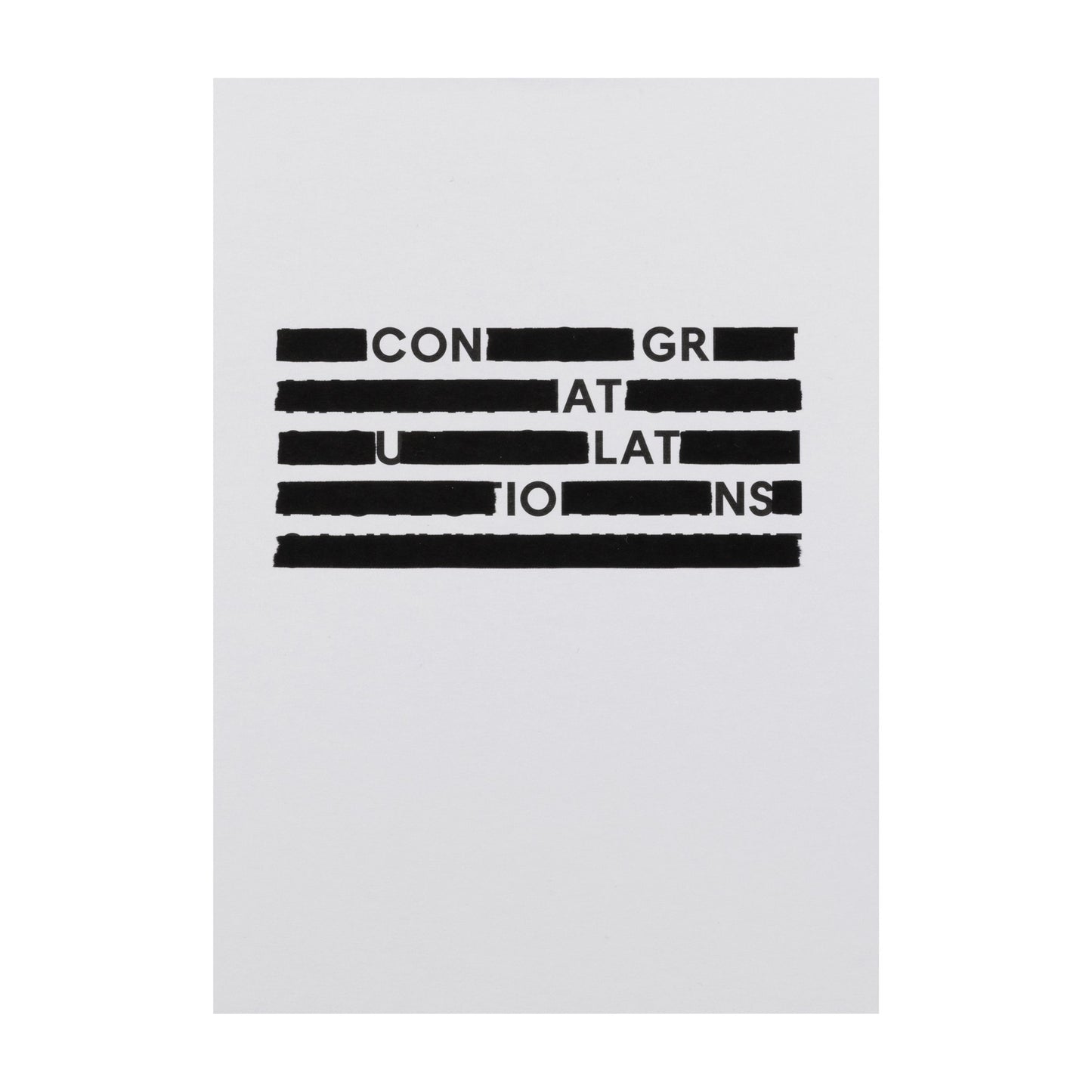 SPYSCAPE Congratulations Redacted Greeting Card -