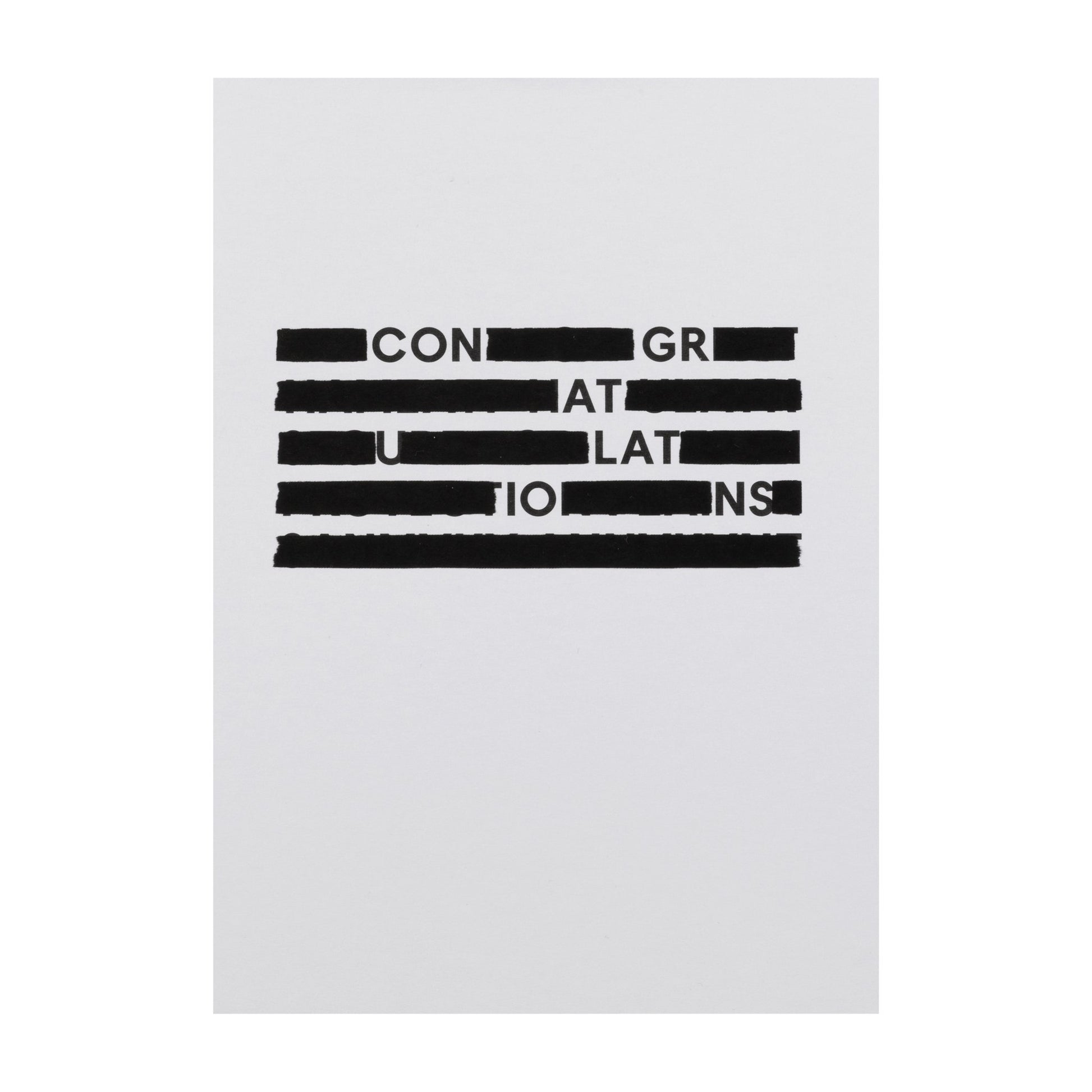 SPYSCAPE Congratulations Redacted Greeting Card -
