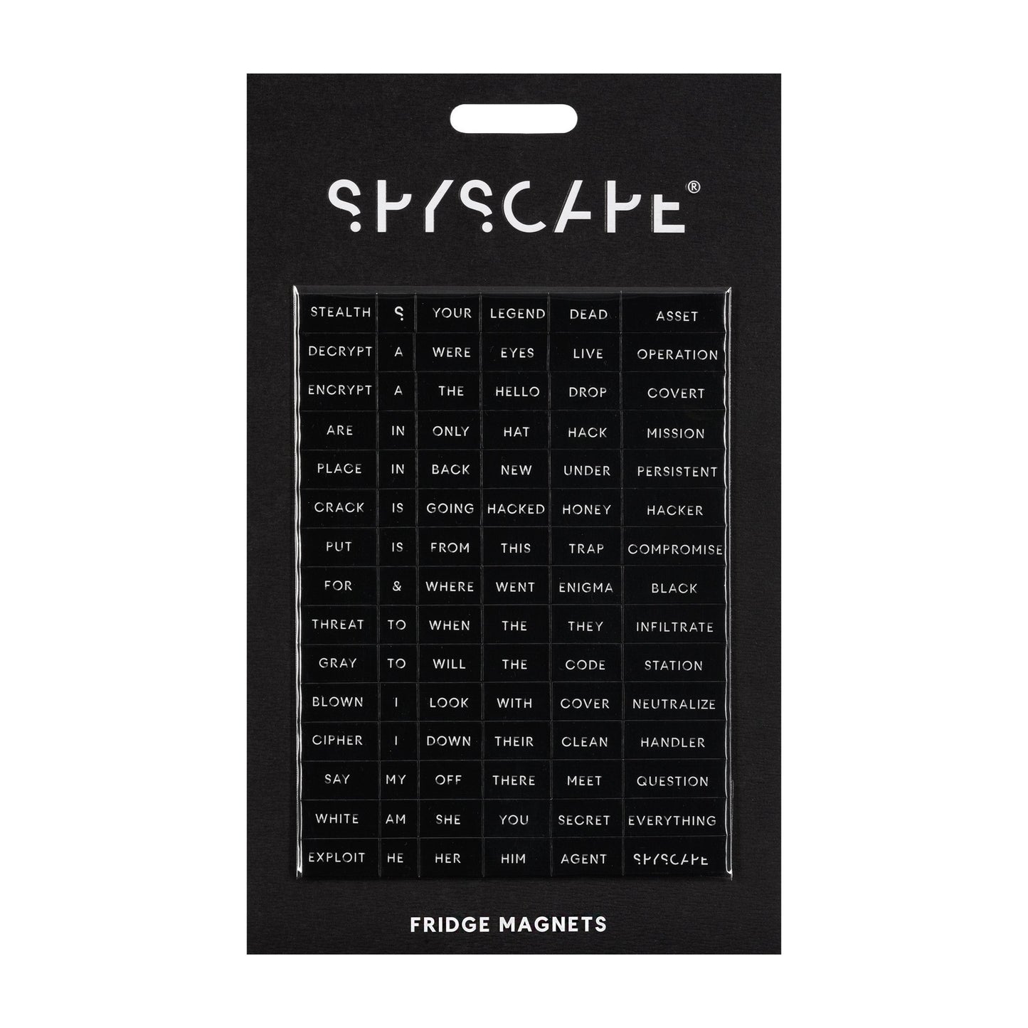 SPYSCAPE Code Word Fridge Magnets -