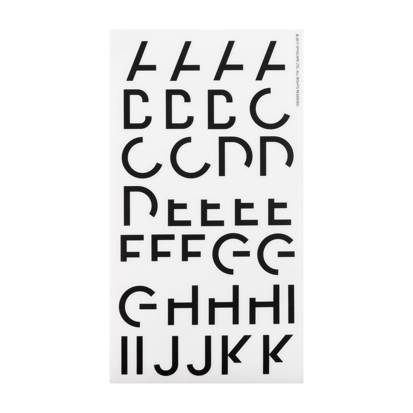 SPYSCAPE Alphabet Stickers -