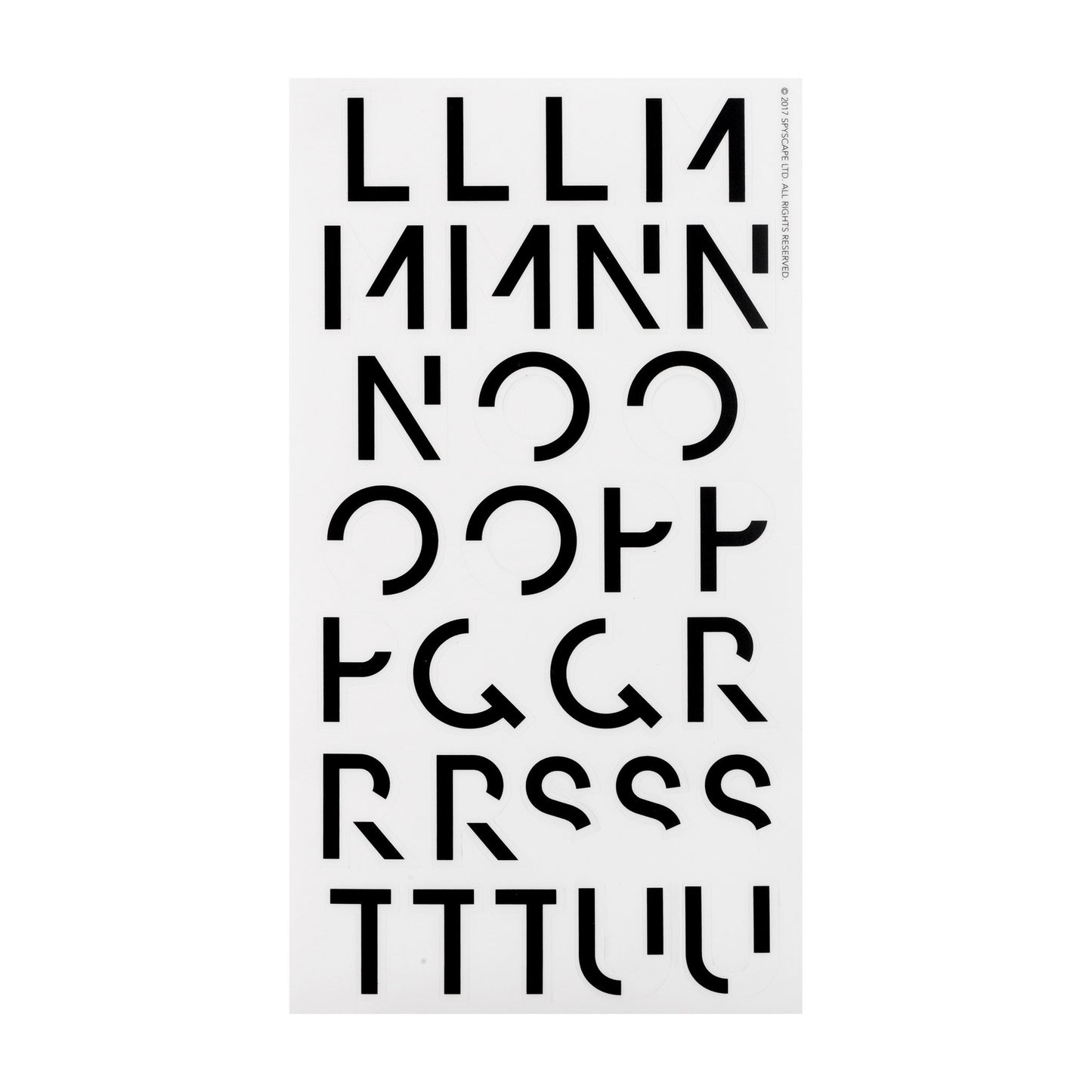 SPYSCAPE Alphabet Stickers -