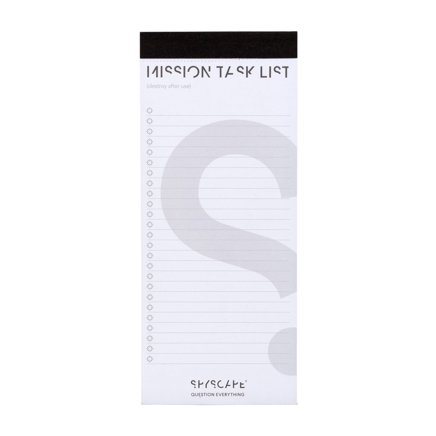 SPYSCAPE Mission Task Notepad - 