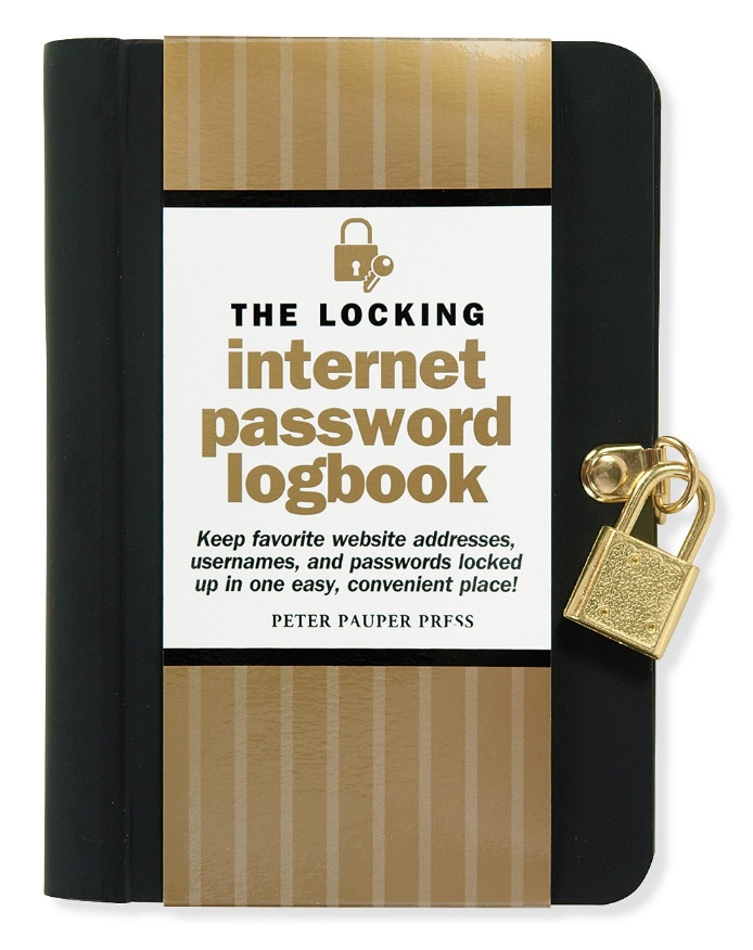 Locking Internet Address & Password Logbook -