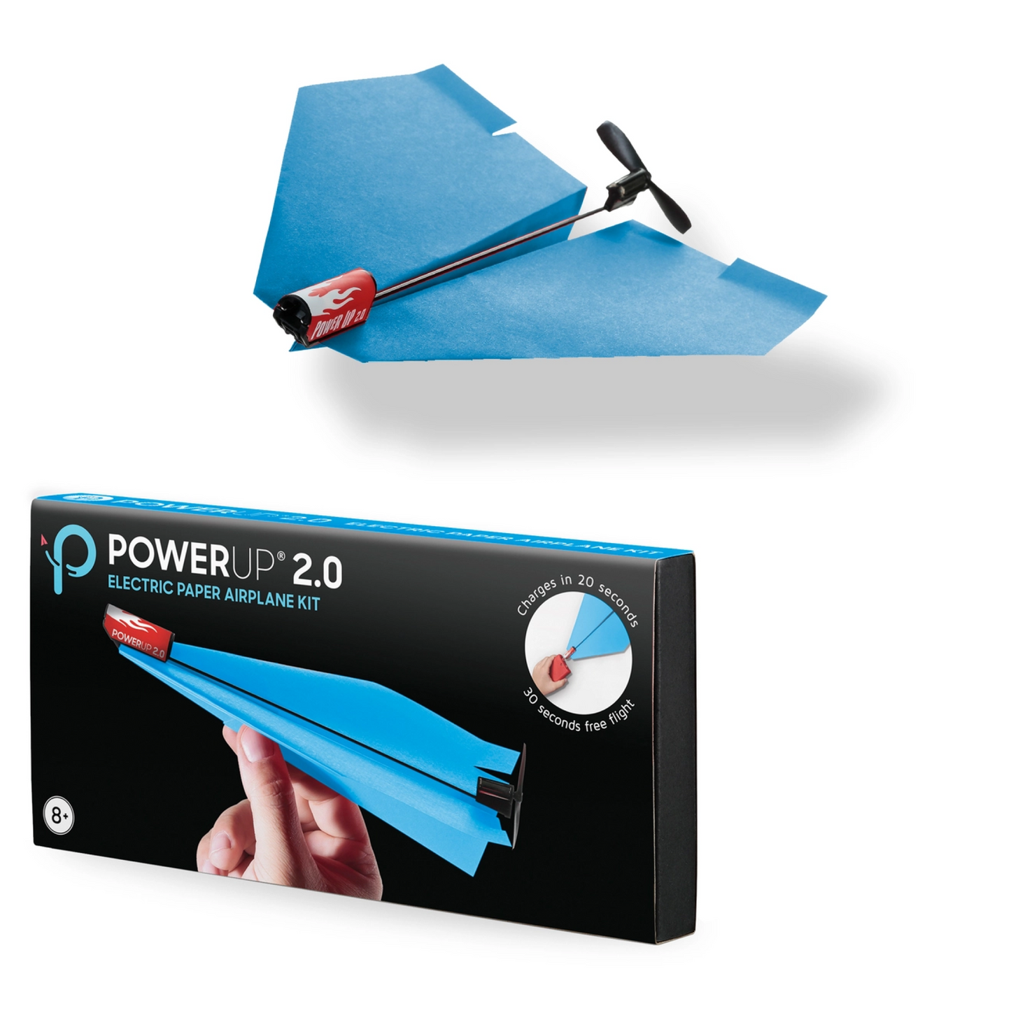 Powerup 2.0 Paper Airplane Conversion Kit - Blue