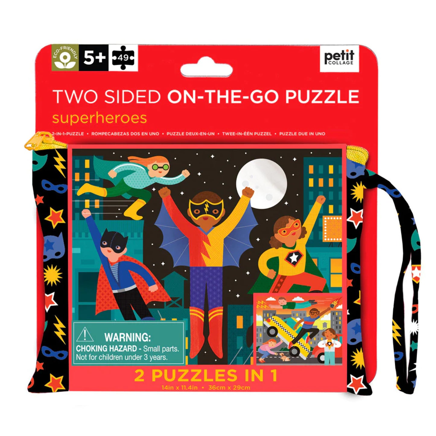 Superheroes Two-Sided On-the-Go Puzzle
