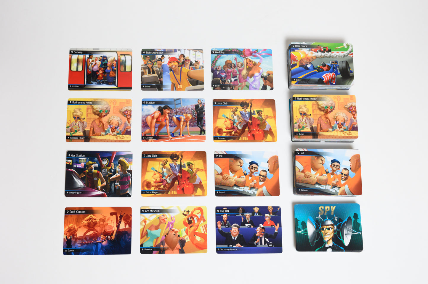 Spyfall 2 - Full view of board game cards 