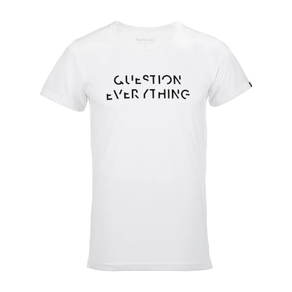 SPYSCAPE Question Everything White T-shirt - 
