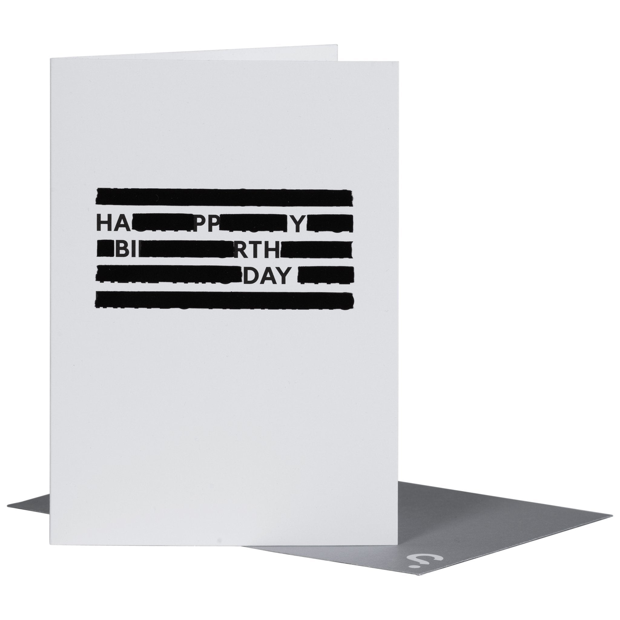 Happy Birthday Redacted Greeting Card SPYSCAPE