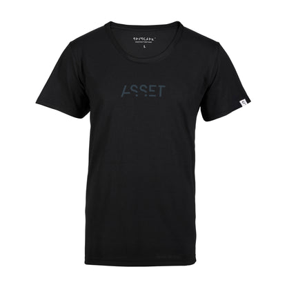 SPYSCAPE Asset T-Shirt with Hidden Zip Pocket - front view with ASSET printed on the chest